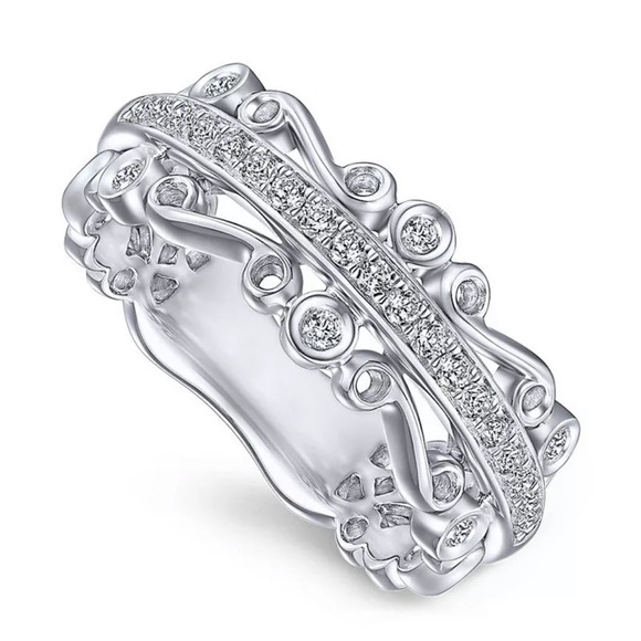 Fashion Rings 925 Silver Jewelry White Sapphire - Picture 2 of 4